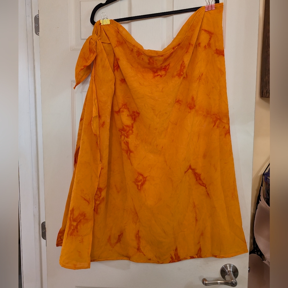Orange Tie Dye Swim Lower Cover (I06)
